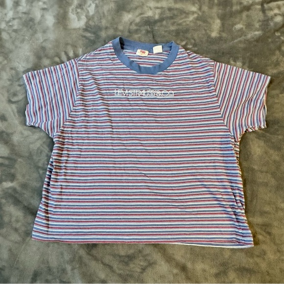 Levi's Women's Striped Tee in Purple and Blue

#1304 - Picture 2 of 6